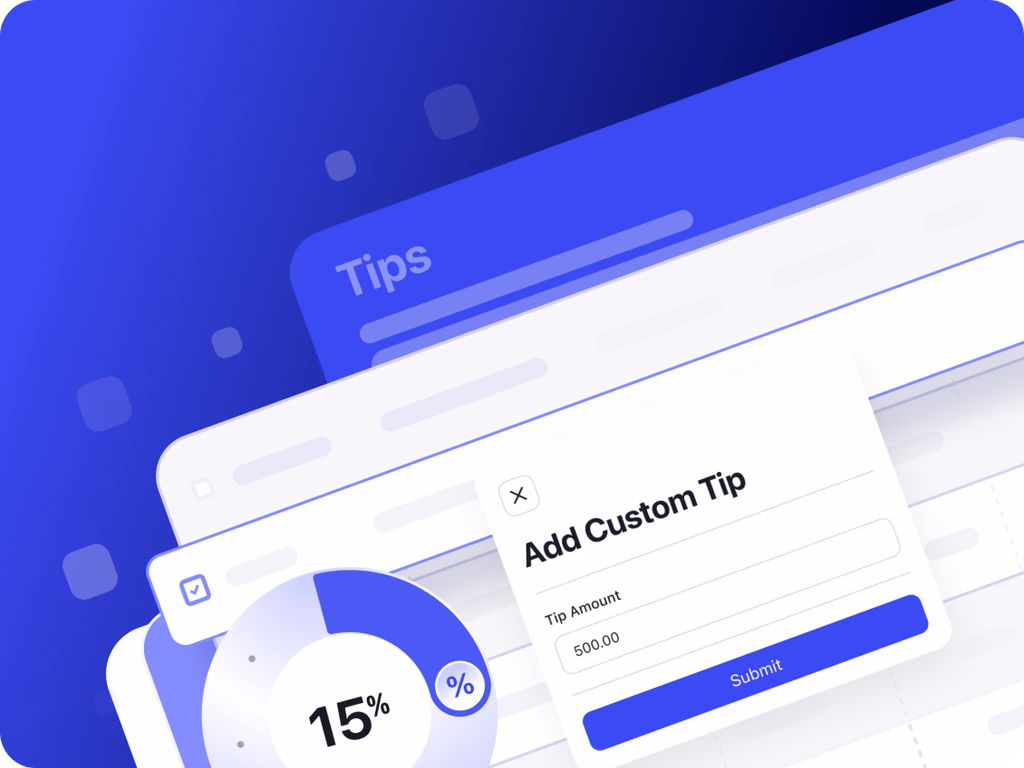 Autopilot tip settings screen with a toggle to enable tipping and custom tip rates
