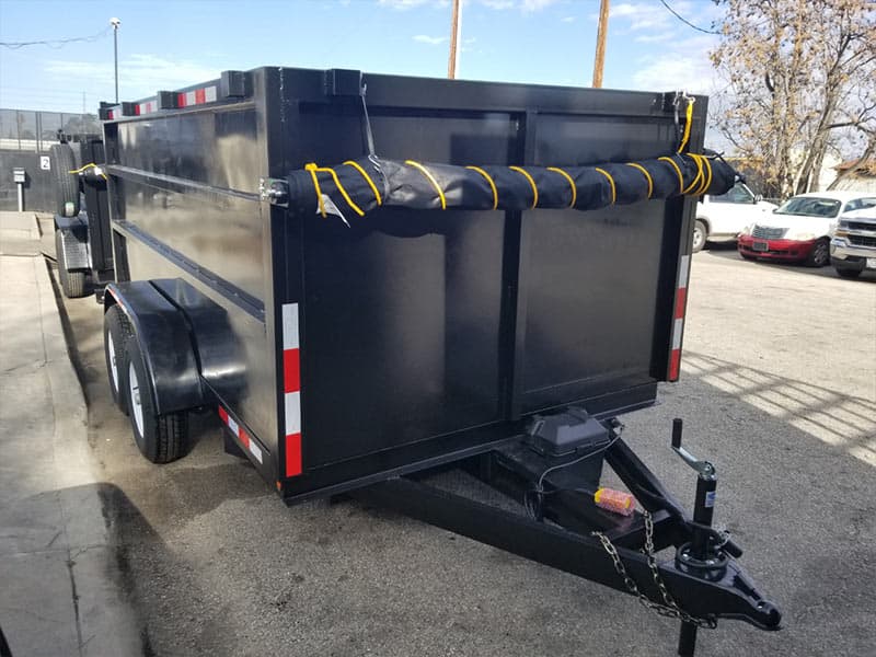 Front view of the dump trailer