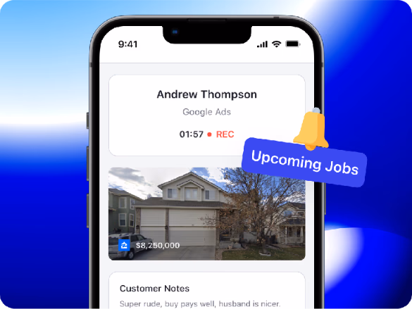 Autopilot caller info screen with call recordings and customer details