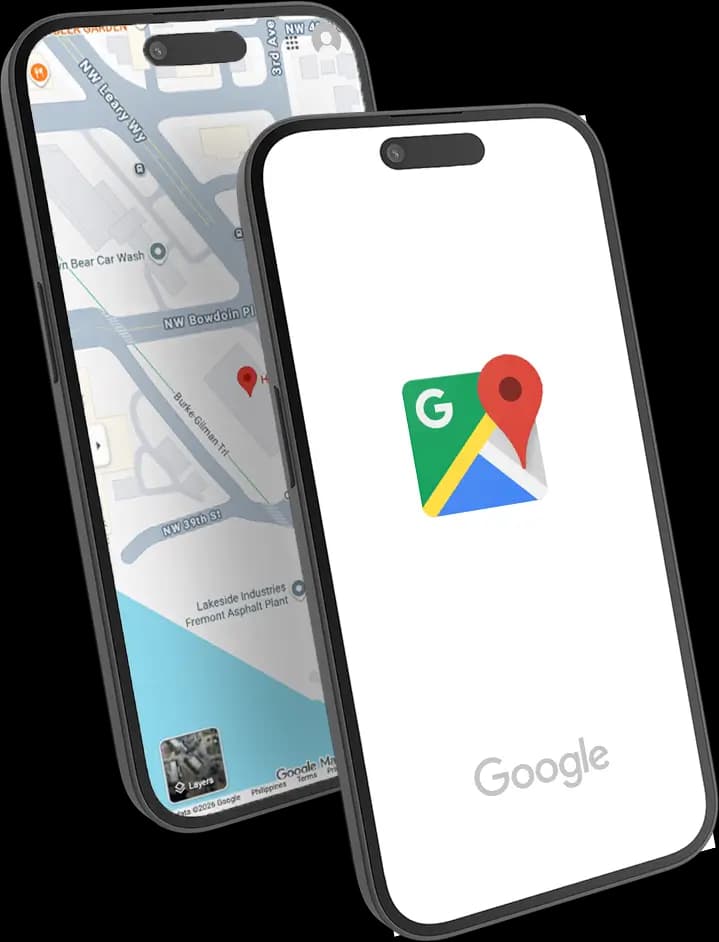Local SEO results showing a junk removal business ranking on Google